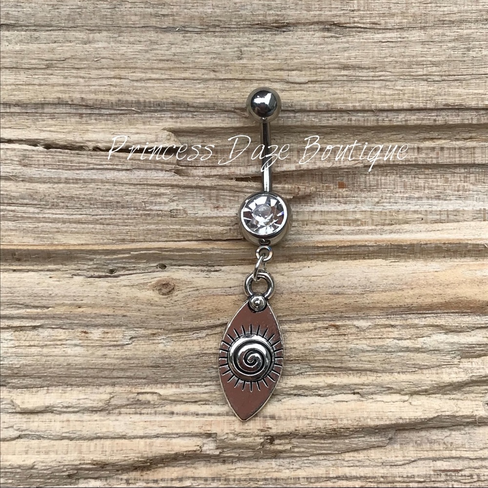 Vintage Blazing Sun‎ Belly Button Ring
